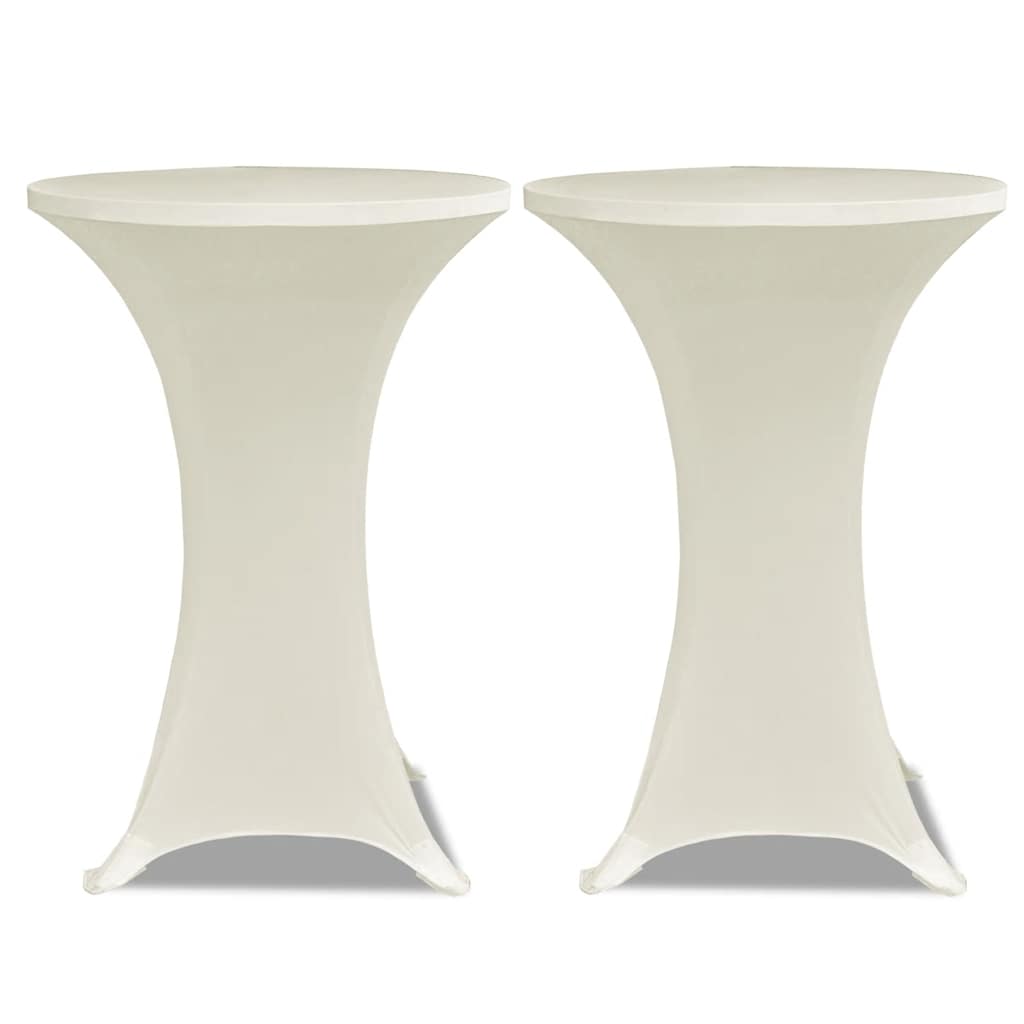 Vidaxl Table de table couvercle 4 ST stret Ø80 cm crème