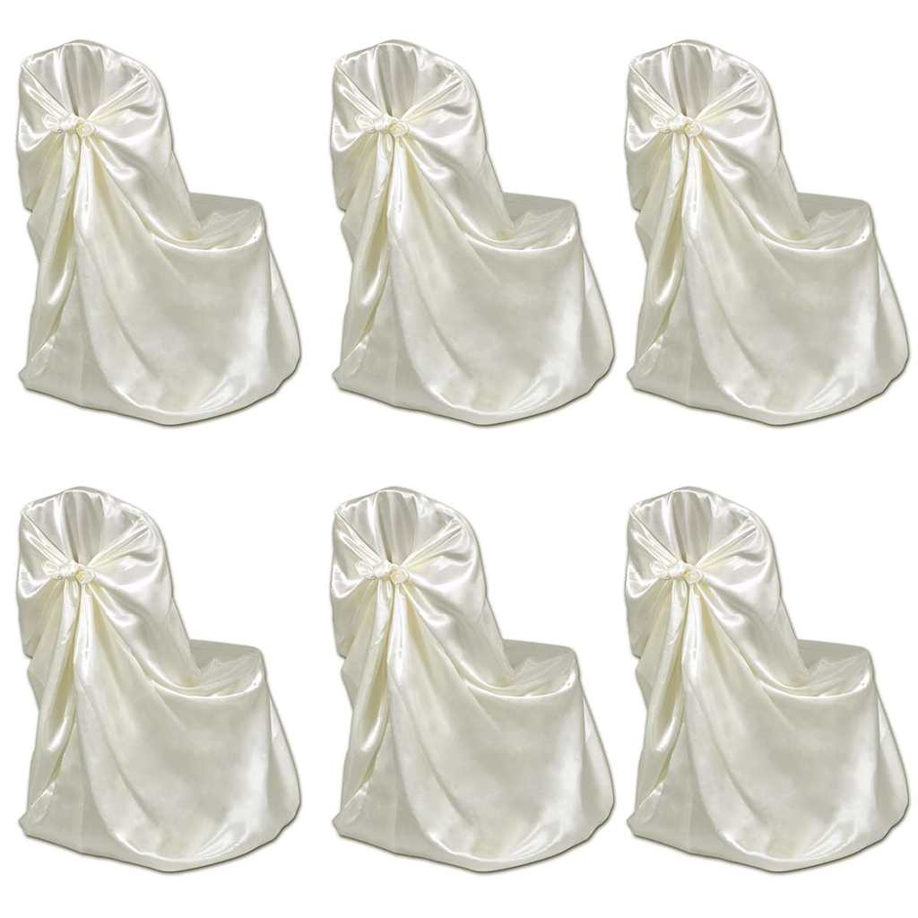 VidaXL housse de chaise pour mariage 12 pcs crème