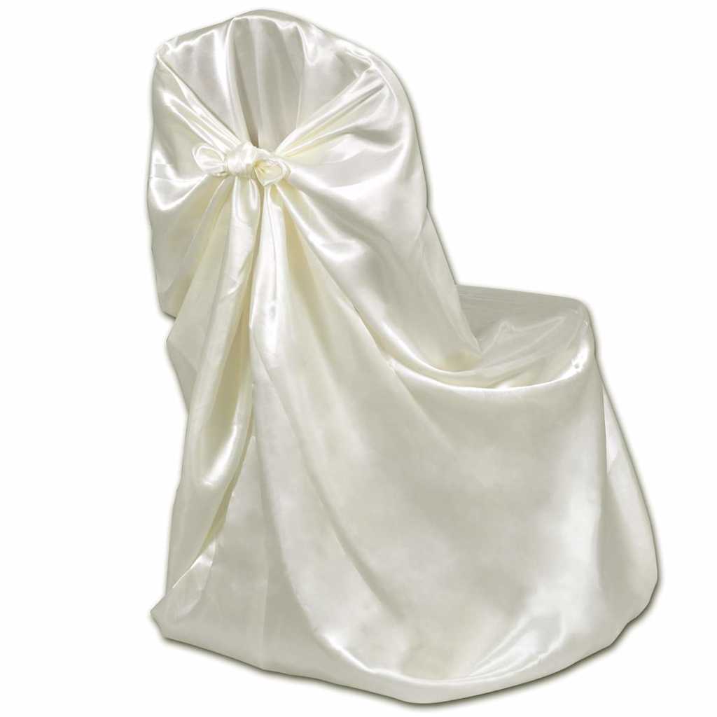 VidaXL housse de chaise pour mariage 12 pcs crème