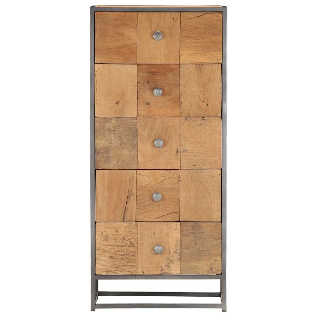 Vidaxl ladekast 45x30x100 cm massief gerecycled hout
