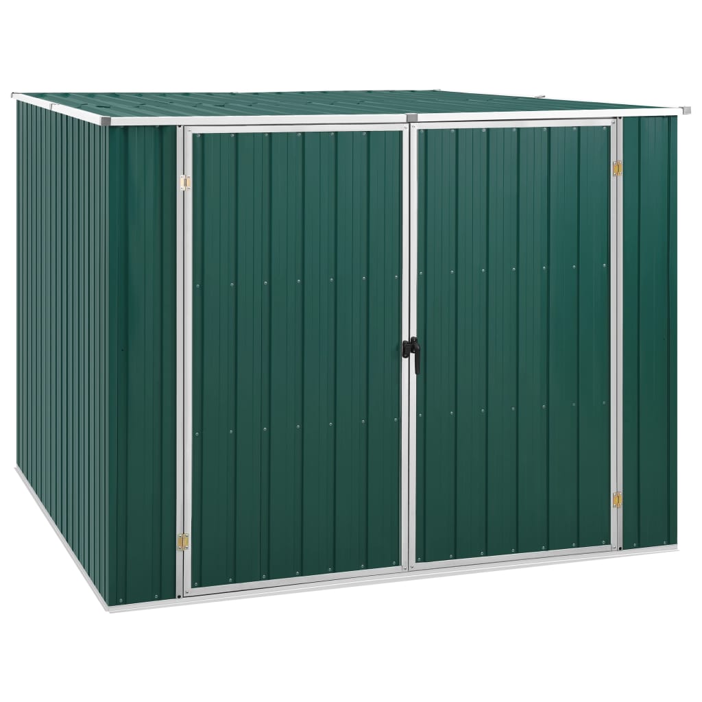 VidaXL Abri de jardin 195x198x159 cm acier galvanisé vert