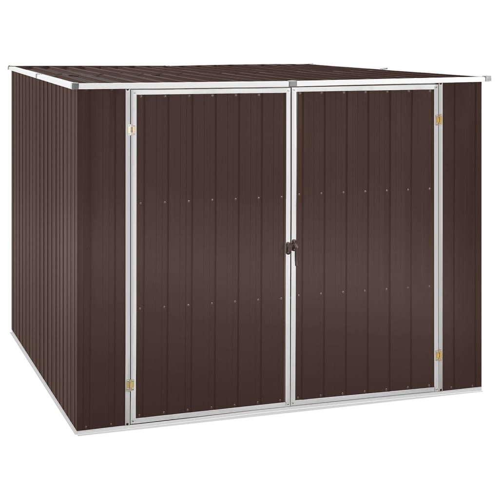 VidaXL Abri de jardin 195x198x159 cm acier galvanisé marron