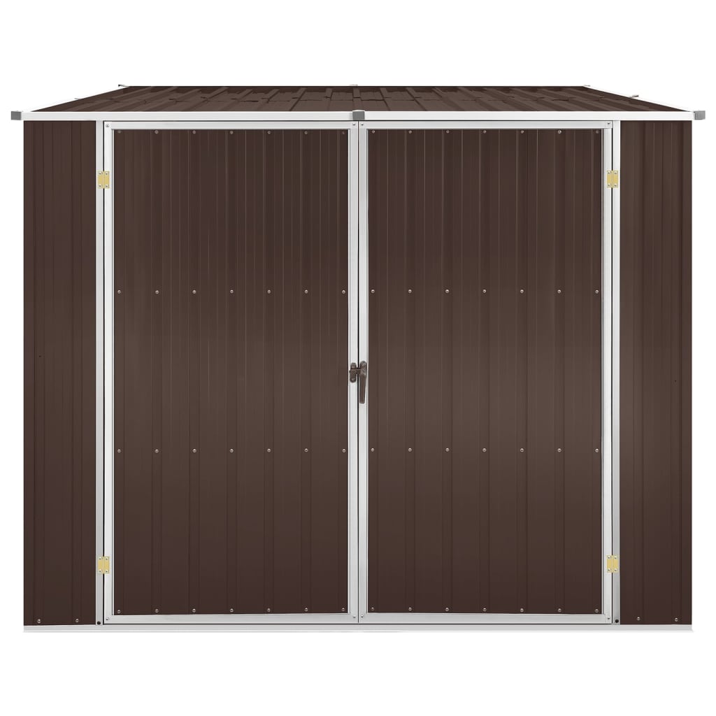 VidaXL Abri de jardin 195x198x159 cm acier galvanisé marron