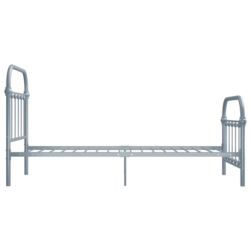 Vidaxl bedframe metaal grijs 90x200 cm