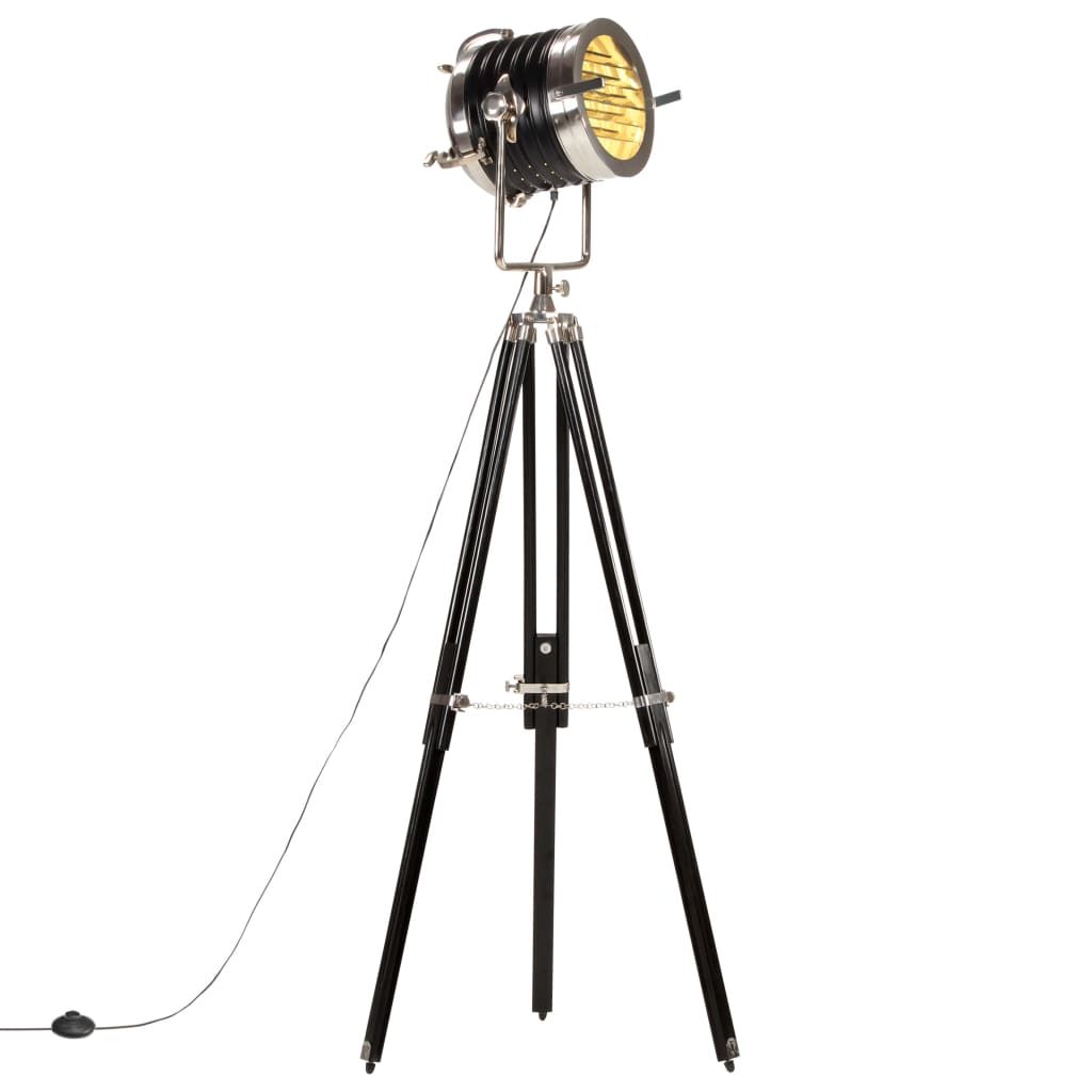 Vidaxx lampadaire trépied 171 cm bois de manguier massif noir