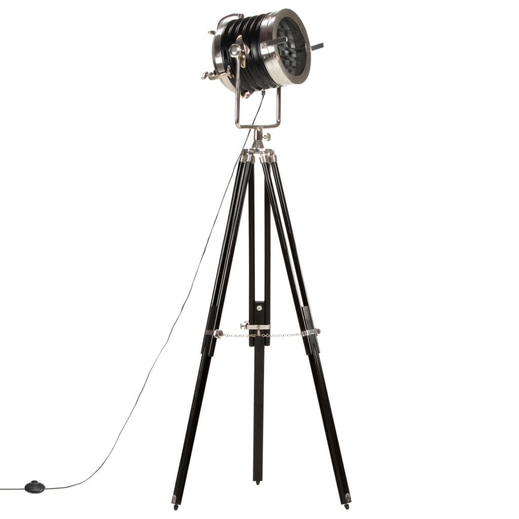Vidaxx lampadaire trépied 171 cm bois de manguier massif noir