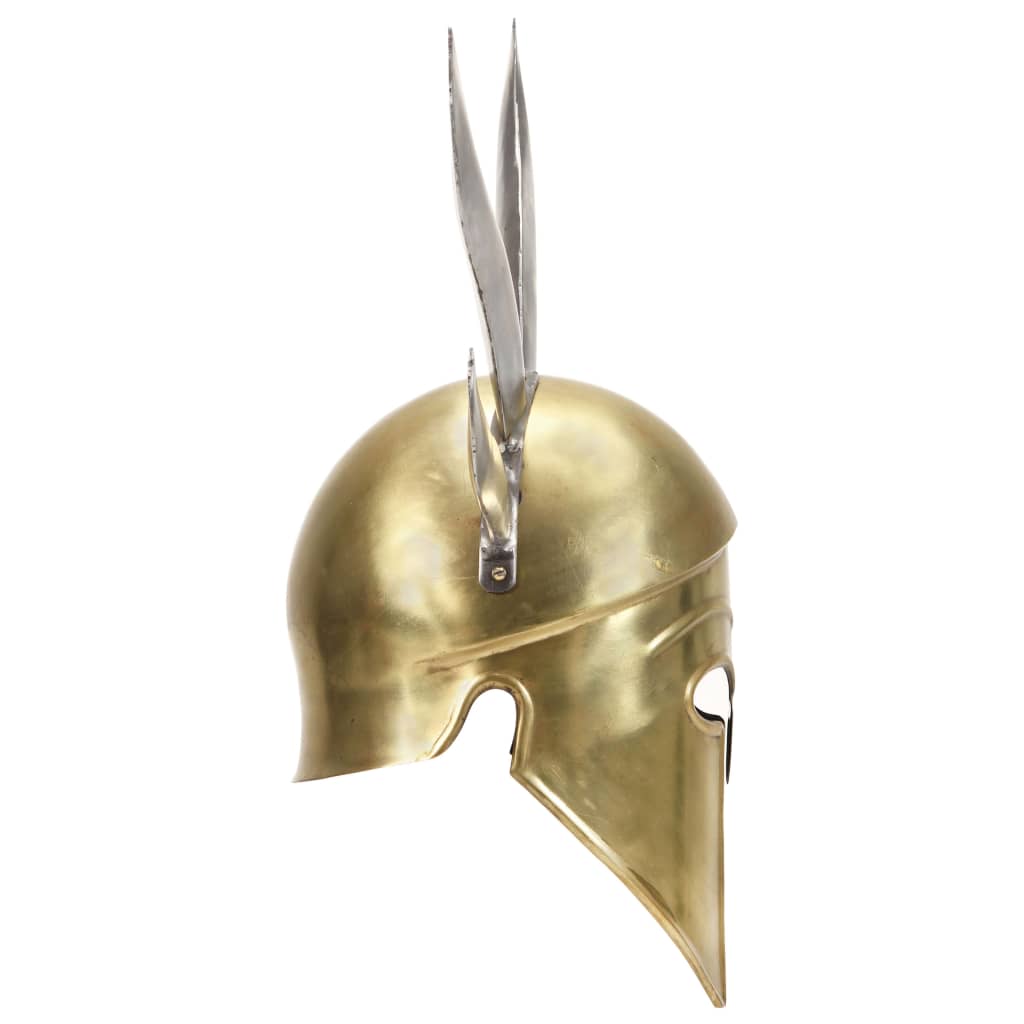 VidaXL casque de soldat réplique grecque GN acier couleur laiton