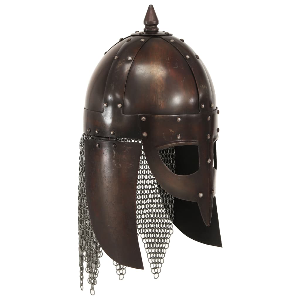 VidaXL casque viking réplique GN acier couleur cuivre