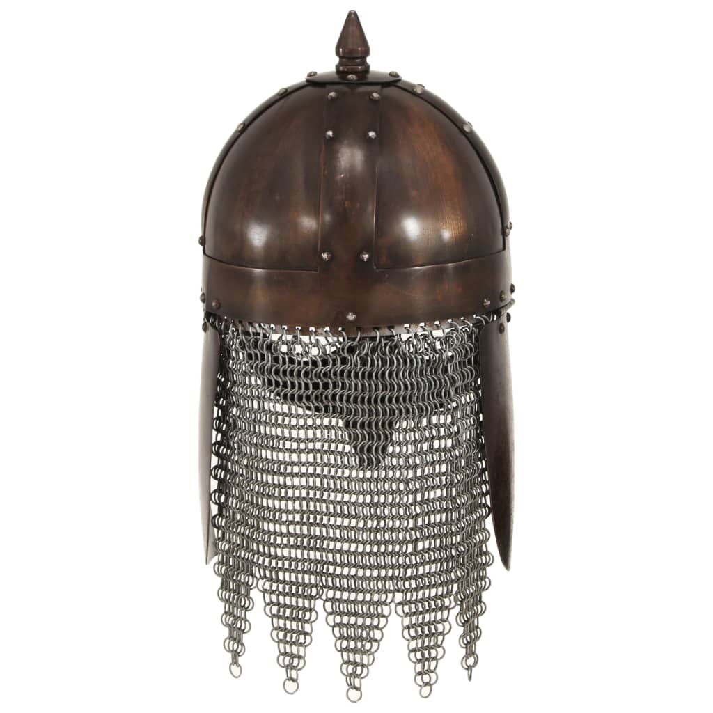VidaXL casque viking réplique GN acier couleur cuivre