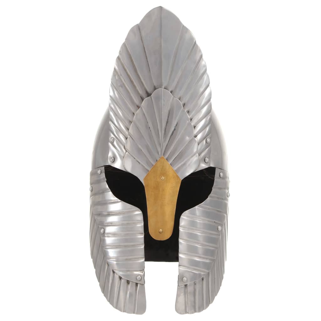 VidaXL casque de chevalier réplique médiévale GN acier couleur argent