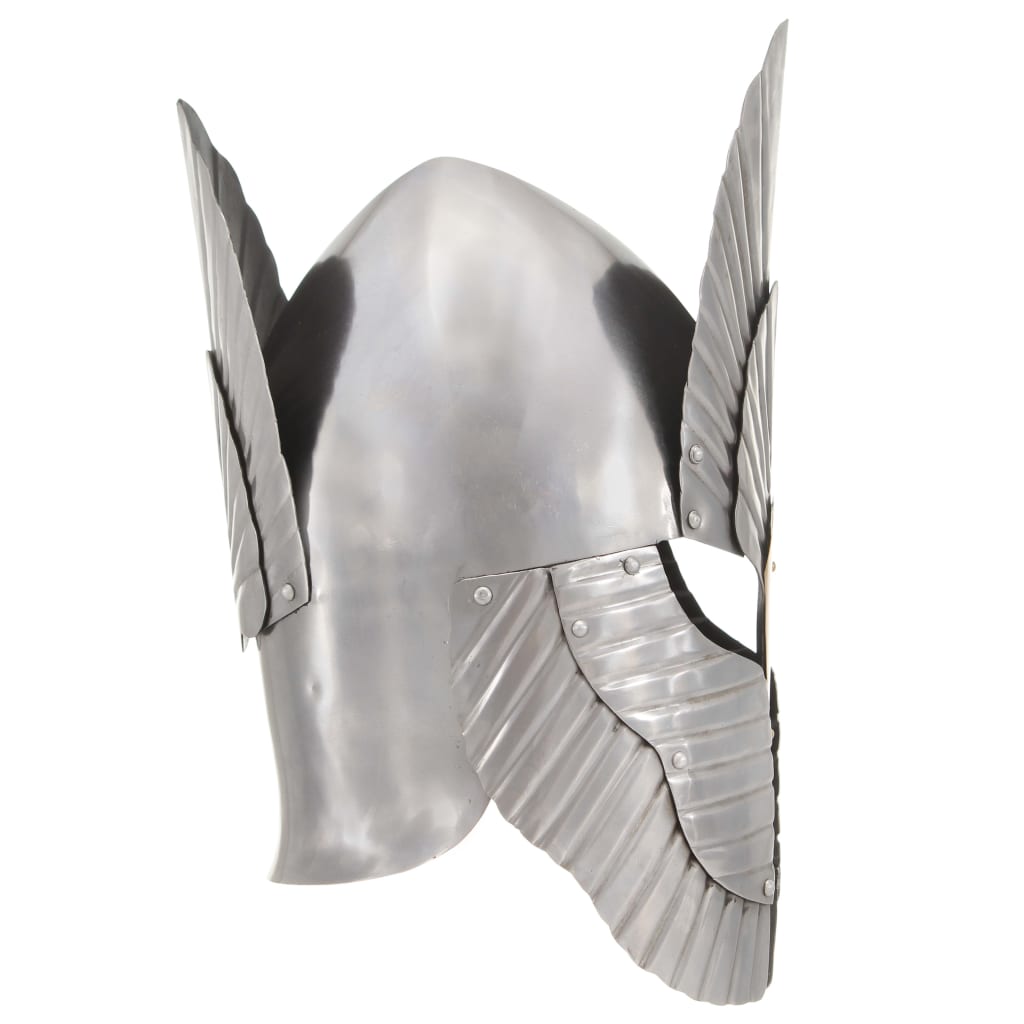 VidaXL casque de chevalier réplique médiévale GN acier couleur argent