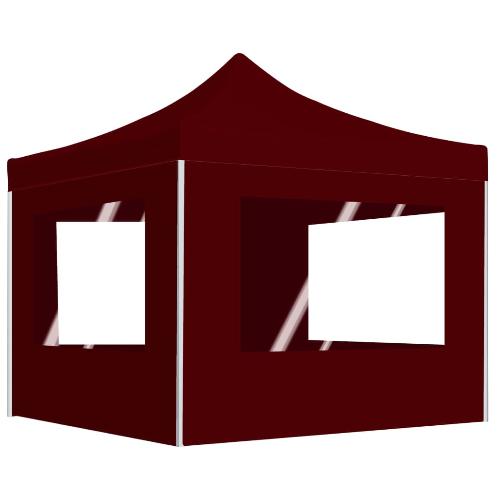Vidaxl PartyTent pliable avec des murs 2x2 m en aluminium borgogne rouge