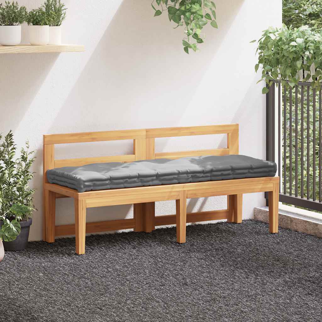Coussin de plancher de palette vidaxl 120x40x7 cm gris coton