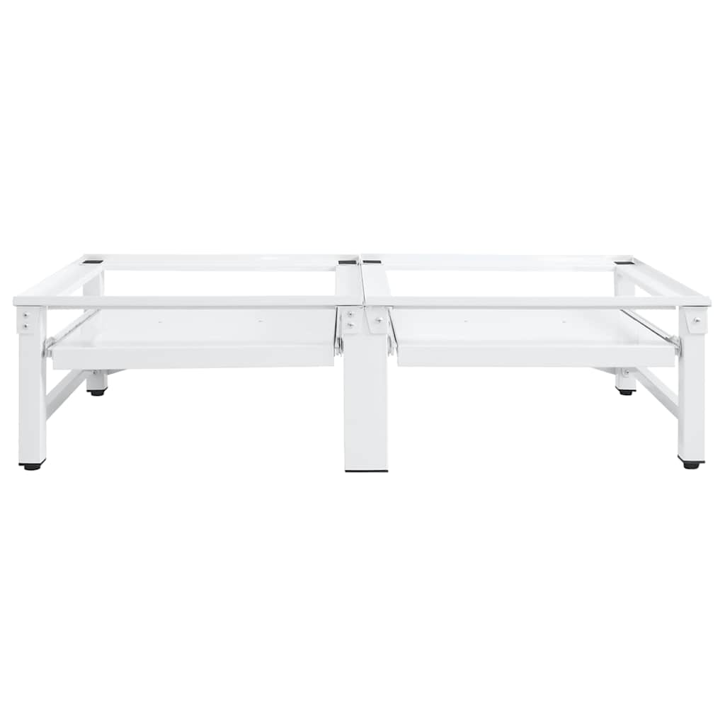 Machine à laver Vidaxl et séchoir avec étagères extensibles blancs