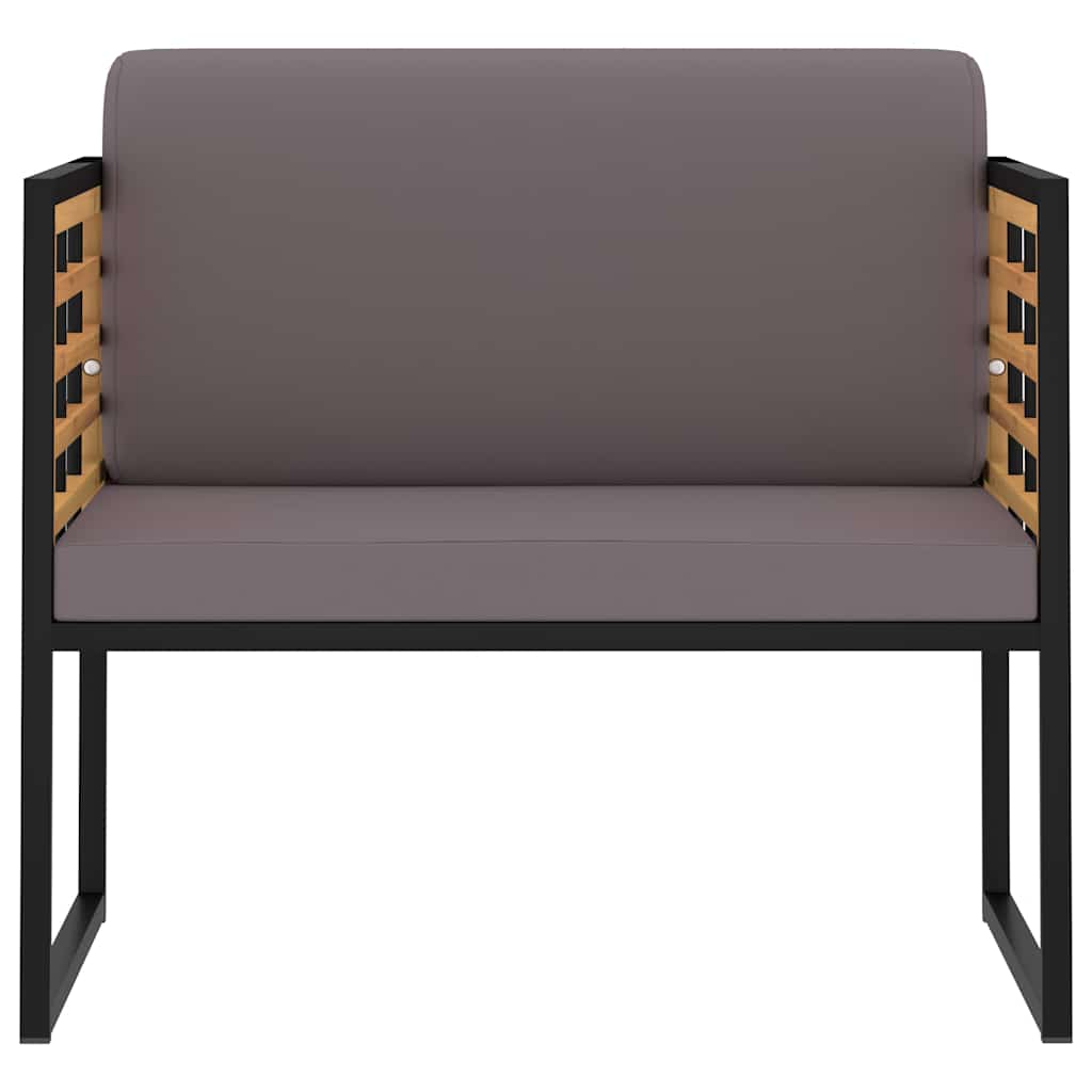 Vidaxl tuinstoelen 2 st met kussens massief acaciahout donkergrijs