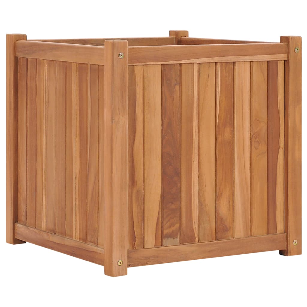VidaXL jardinière surélevée 50x50x50 cm teck massif