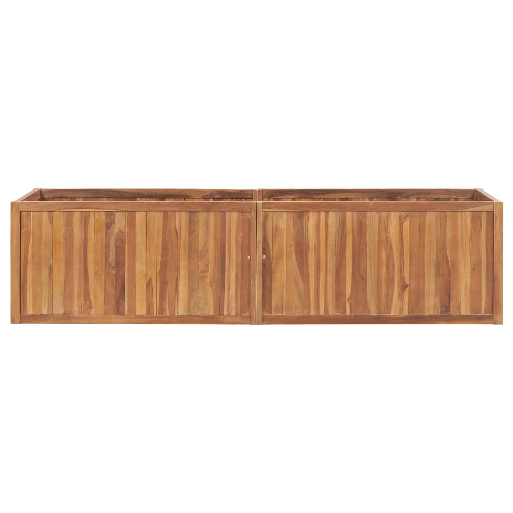 VidaXL jardinière surélevée 200x50x50 cm teck massif