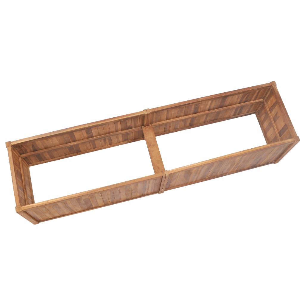 VidaXL jardinière surélevée 200x50x50 cm teck massif