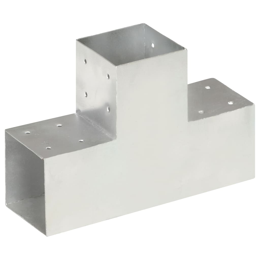 Vidaxl poteau de connexion forme T 101x101 mm métal galvanisé