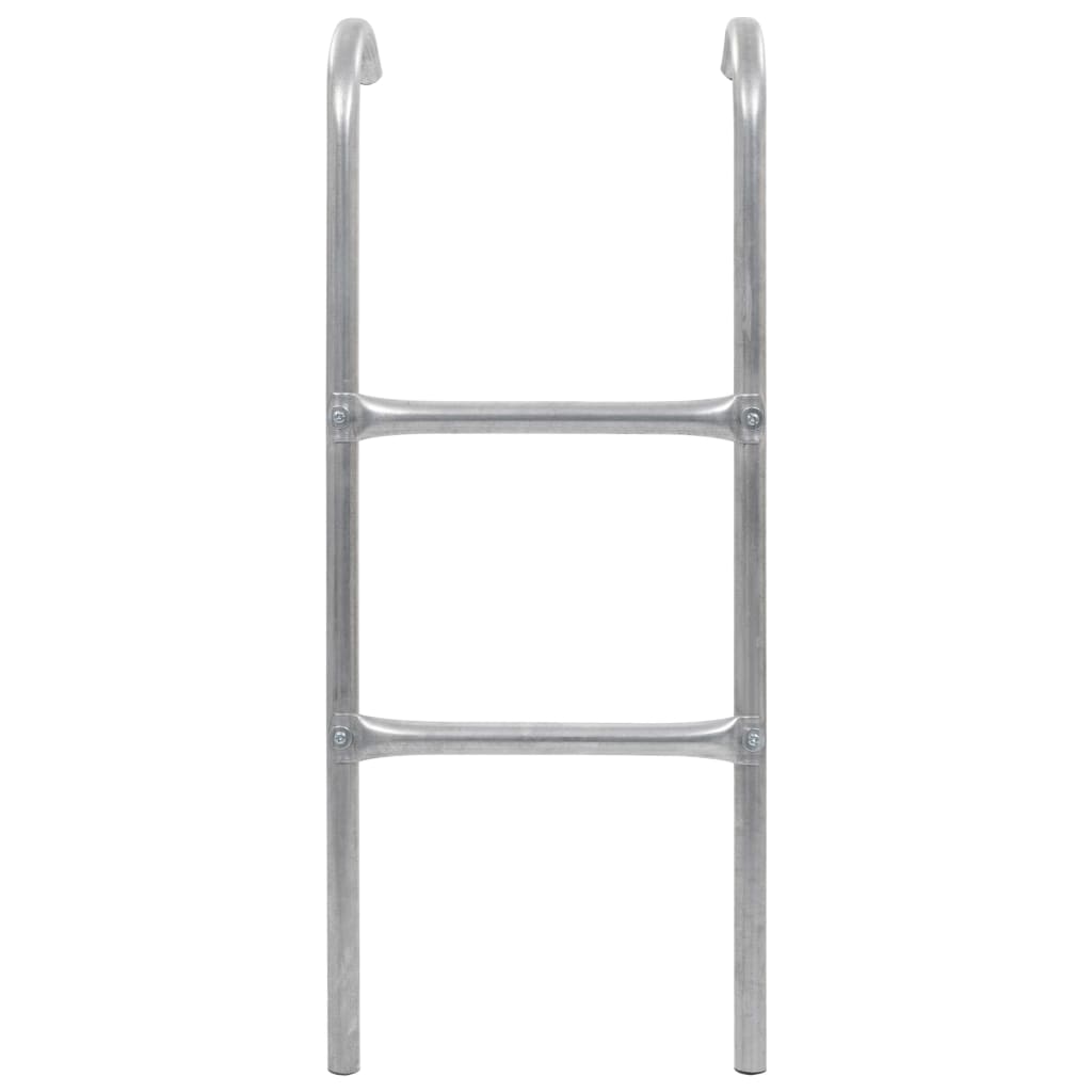 Échelle de trampoline Vidaxl avec 2 sports de couleur argentée en acier de 72 cm (adaptée à 65 cm de hauteur)