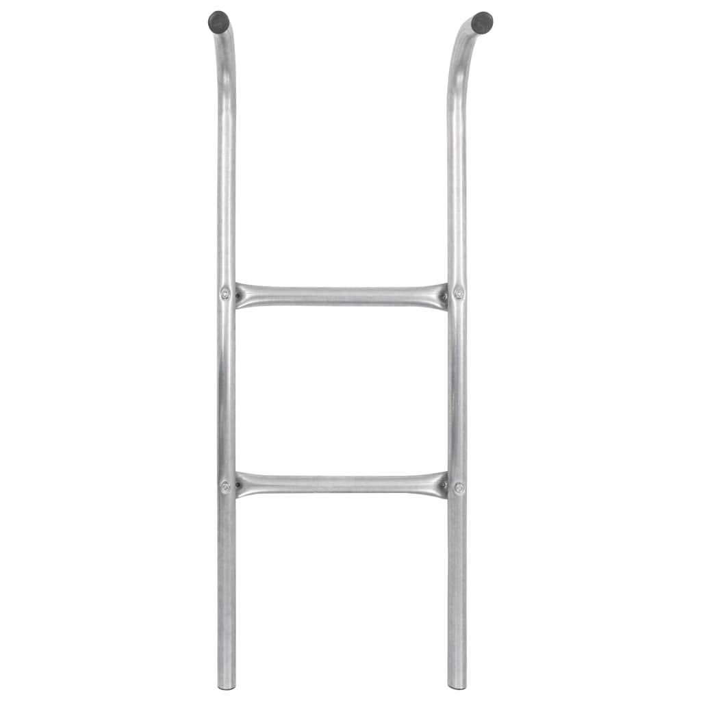 Échelle de trampoline Vidaxl avec 2 sports de couleur argentée en acier de 72 cm (adaptée à 65 cm de hauteur)