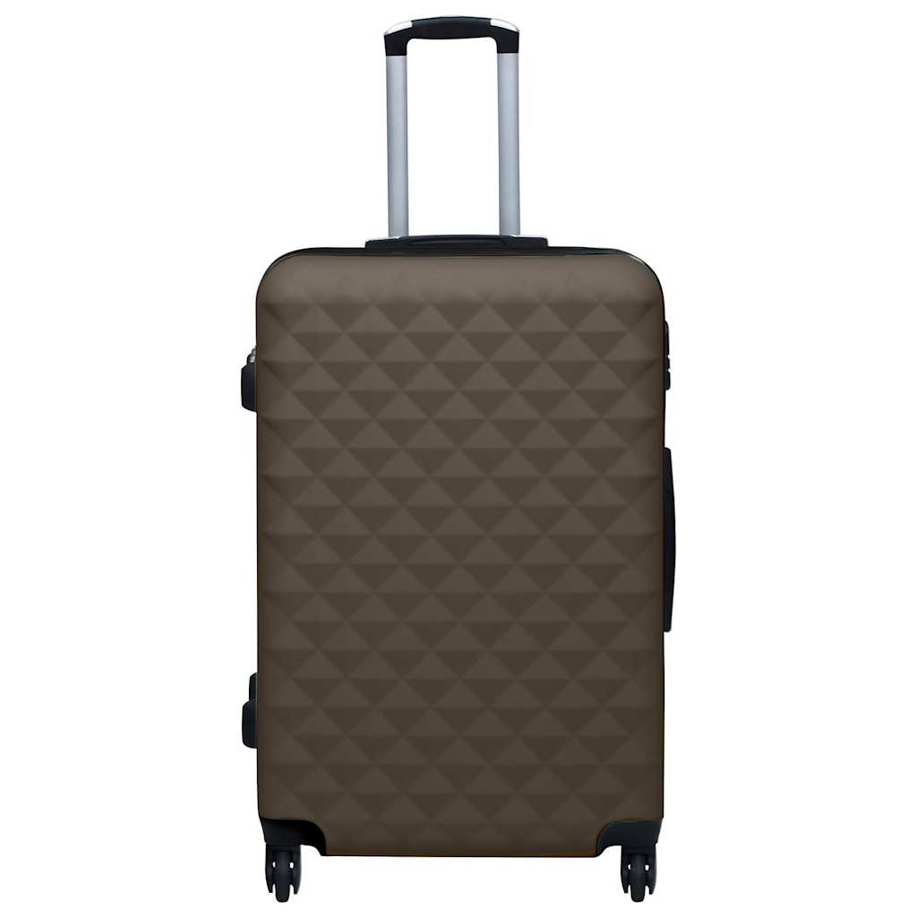 Vidaxl en 3 parties à bagages durs Abs Brown