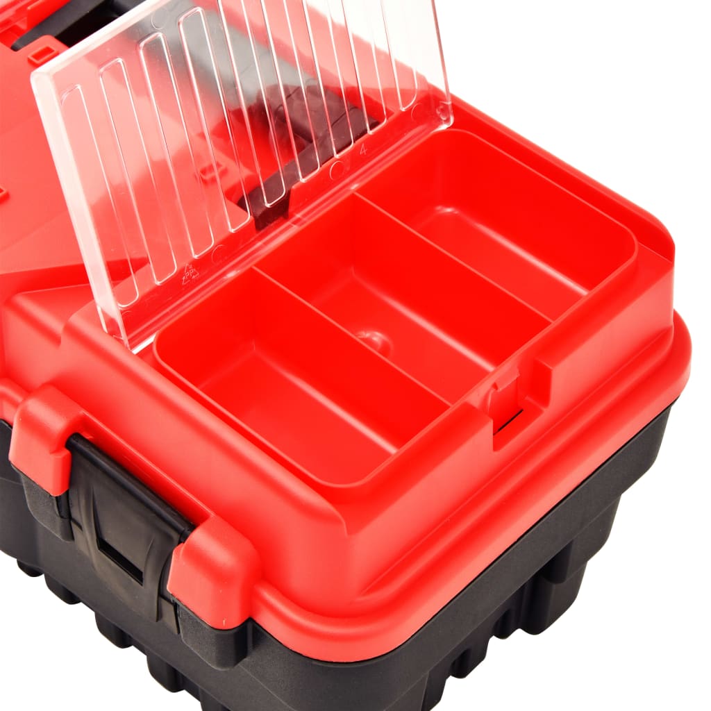 Vidaxxl boîte à outils 462x256x242 mm plastique rouge