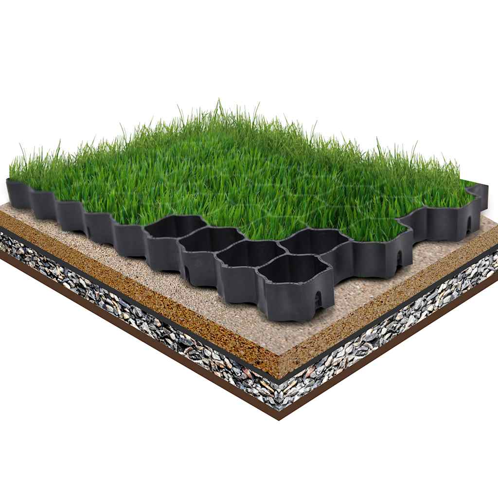 Vidaxxl grilles d'herbe 16 pcs 60x40x3 cm plastique vert