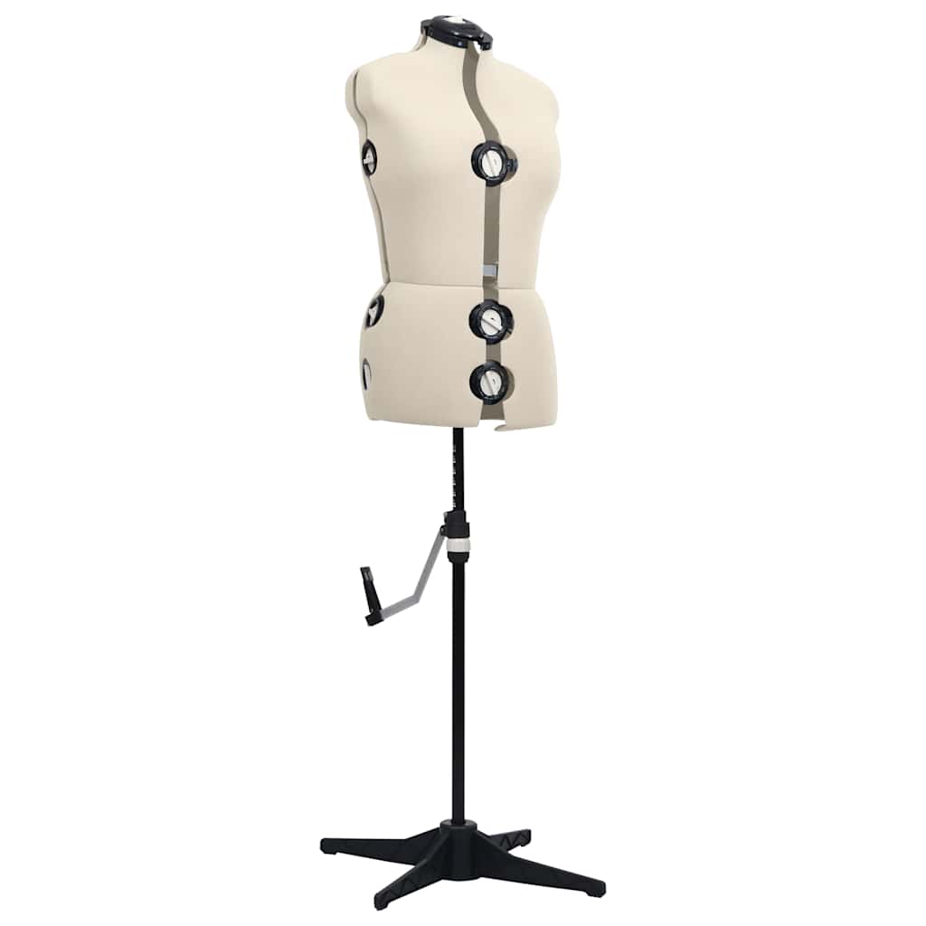 Vidaxl mannequin ajusté femme taille 40-46 m crème colorée