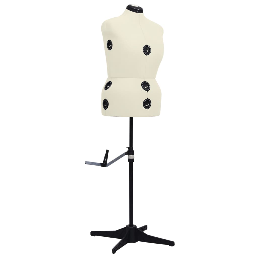 Vidaxl mannequin ajusté femme taille 44-50 L crème colorée