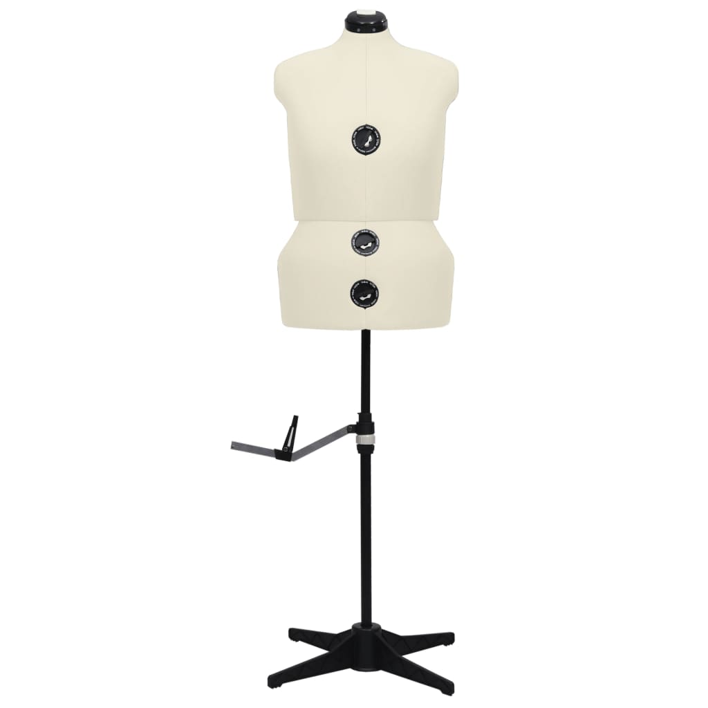Vidaxl mannequin ajusté femme taille 44-50 L crème colorée