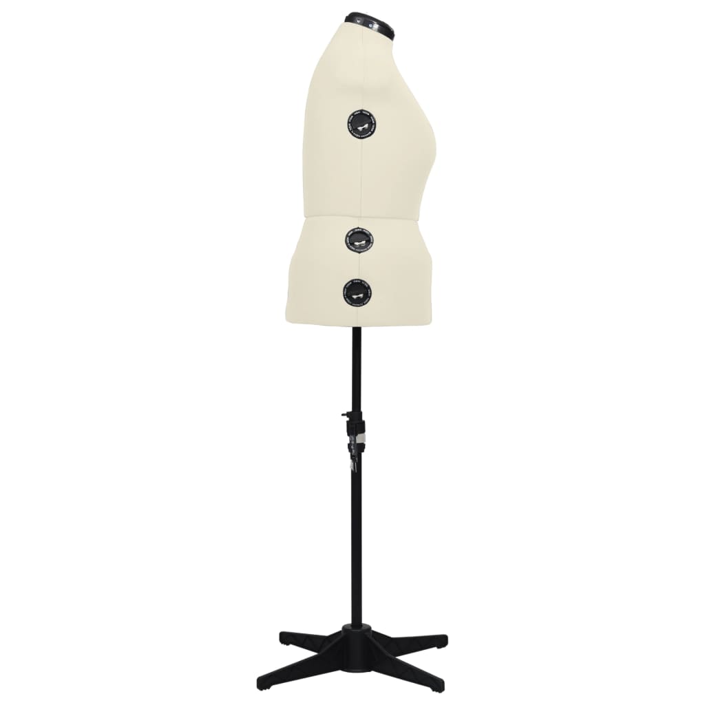 Vidaxl mannequin ajusté femme taille 44-50 L crème colorée
