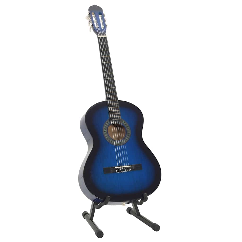 Ensemble de guitare Vidaxl 12 parties Classic débutant 4 4 39 Bleu