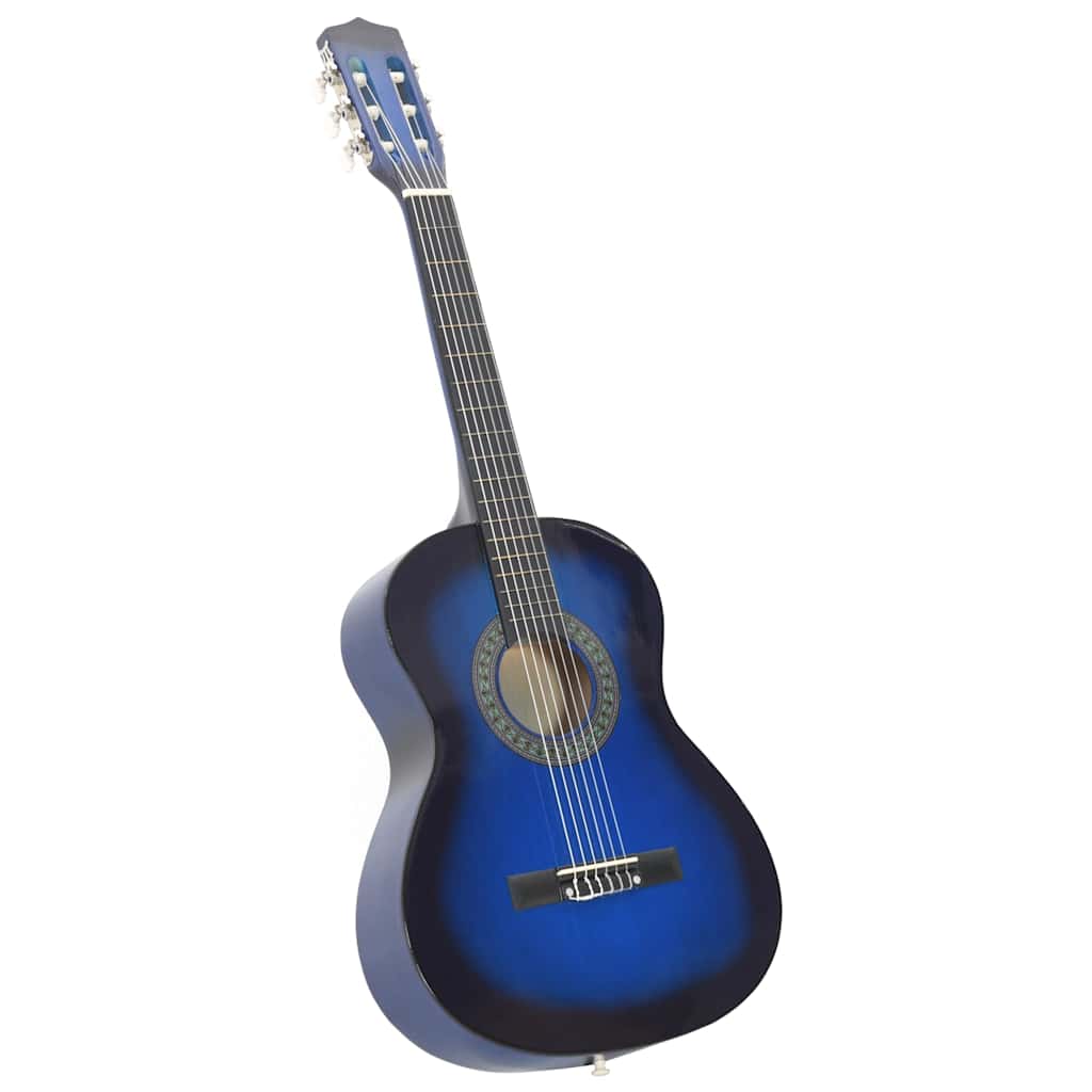 Vidaxl 8 pièces Guitar Début Classic 3 4 36 Bleu