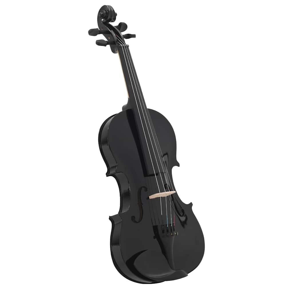Vidaxl ensemble violon avec archet et mentonnière 4 4 noir