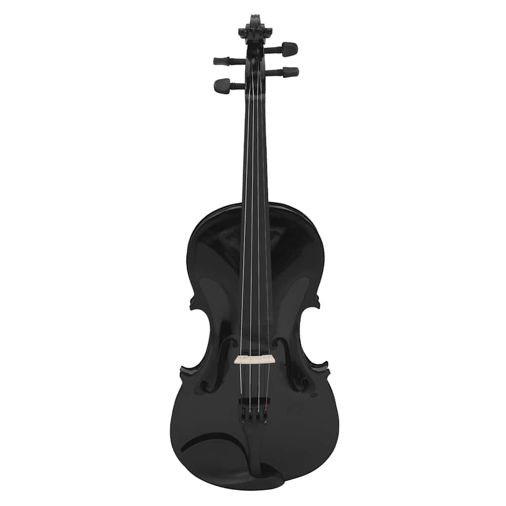 Vidaxl ensemble violon avec archet et mentonnière 4 4 noir