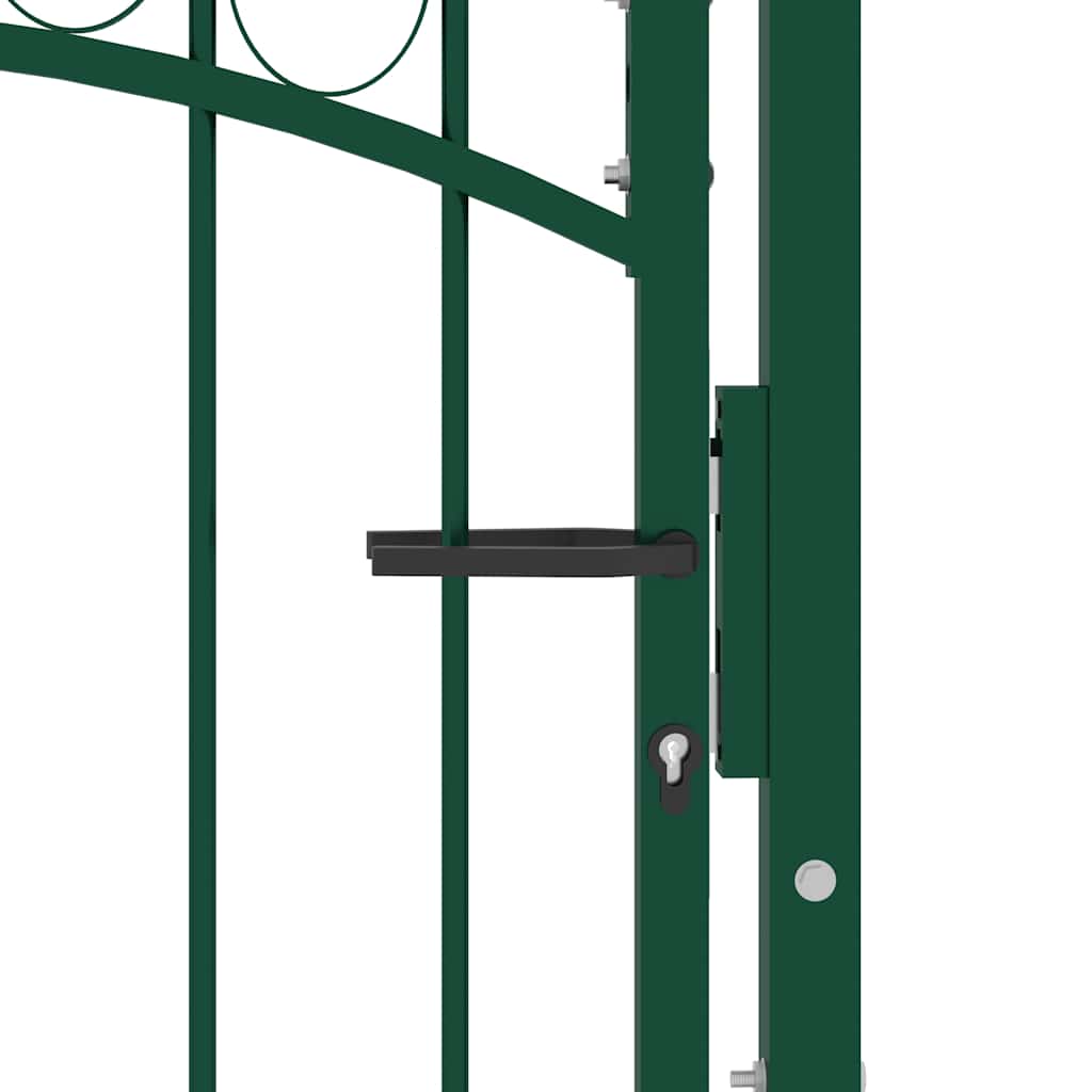 Vidaxxl portail avec plateau incurvé 100x125 cm acier vert