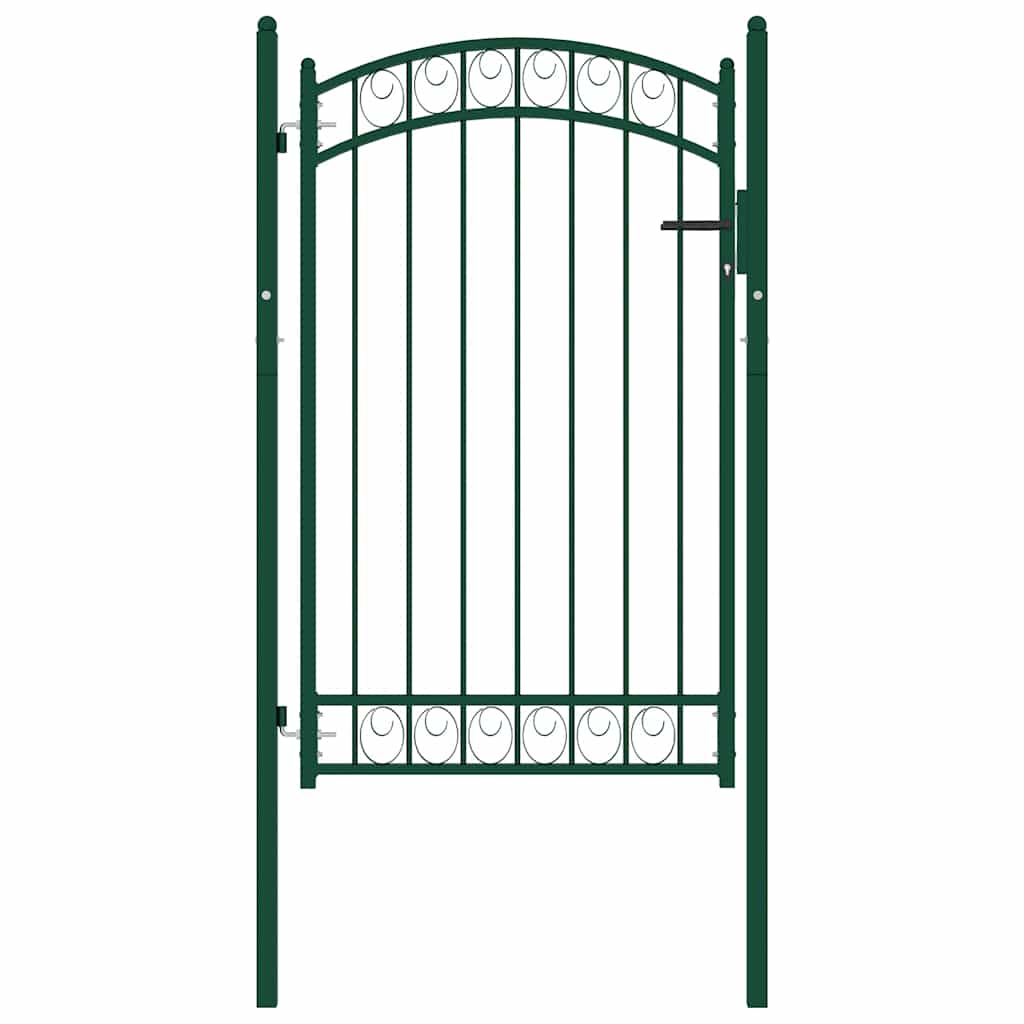 Vidaxxl portail avec plateau incurvé 100x150 cm acier vert