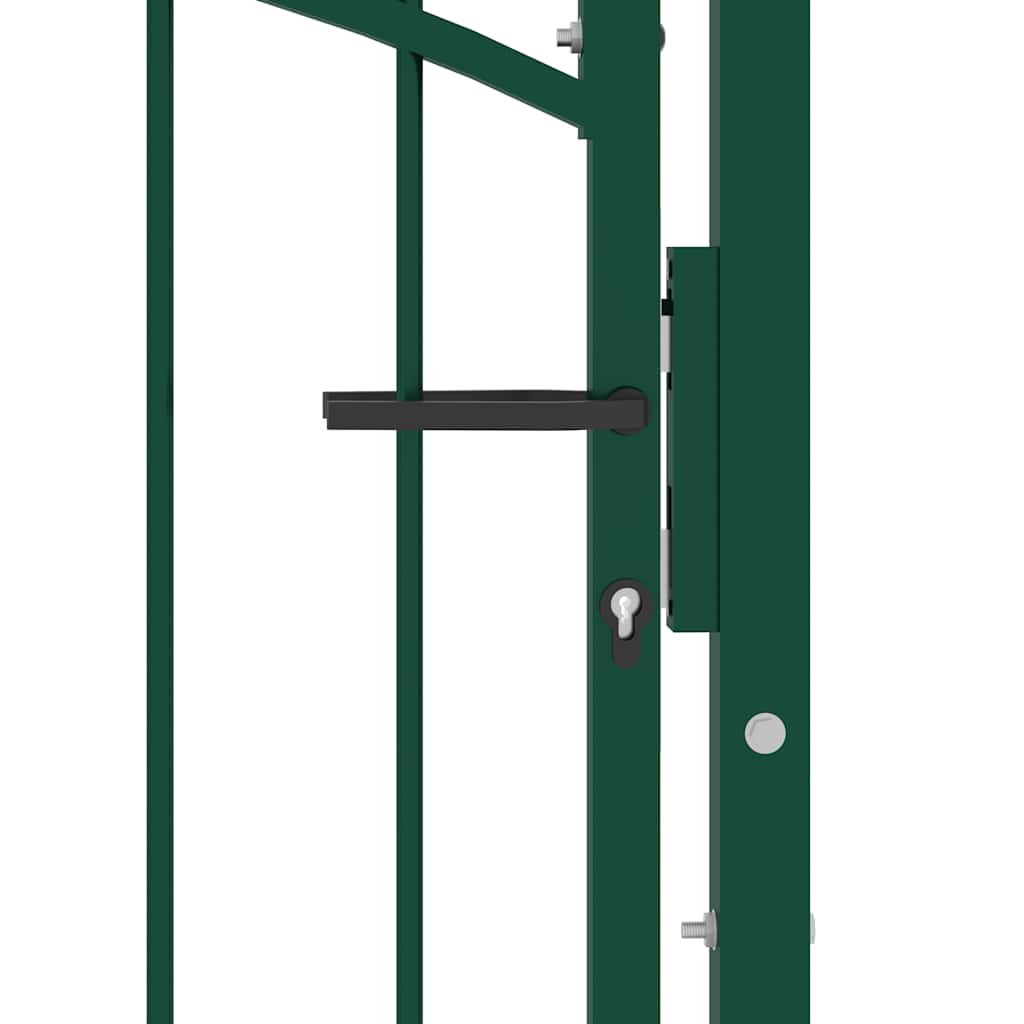 Vidaxxl portail avec plateau incurvé 100x150 cm acier vert