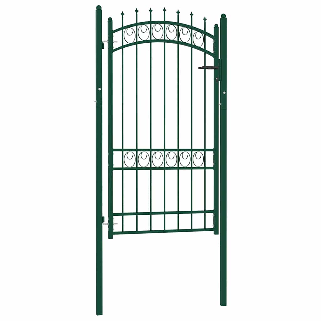 Vidaxxl portail avec pointes de lance 100x175 cm acier vert