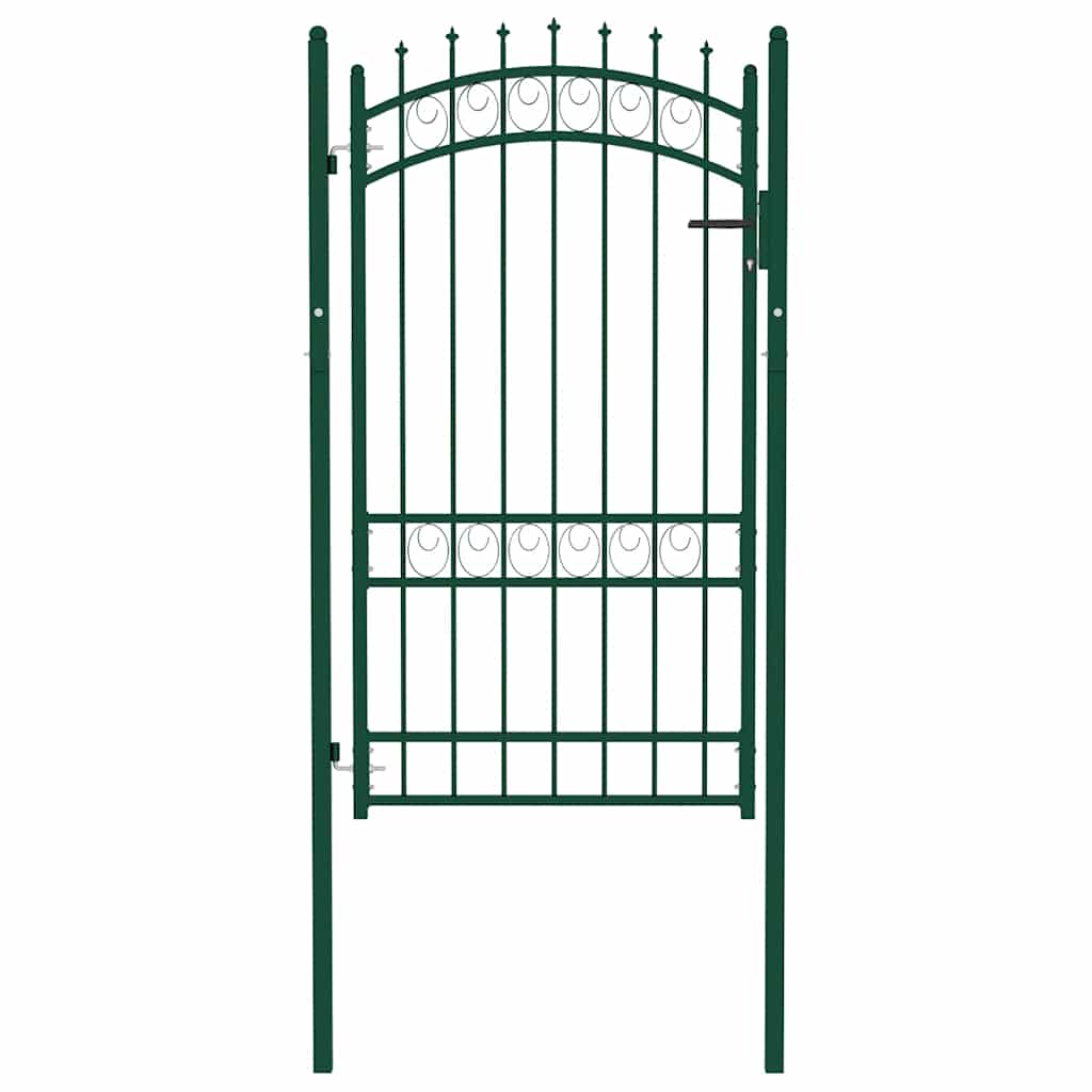 Vidaxxl portail avec pointes de lance 100x175 cm acier vert