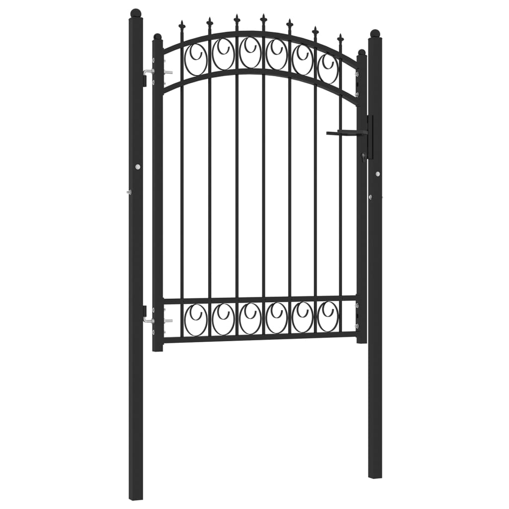 Vidaxxl portail avec pointes de lance 100x125 cm acier noir