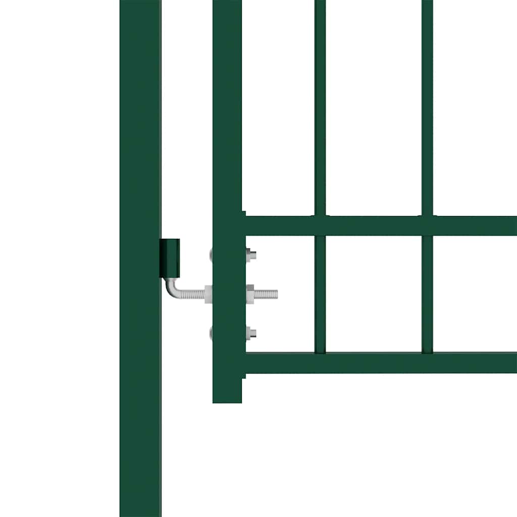 Vidaxxl portail avec pointes de lance 100x100 cm acier vert