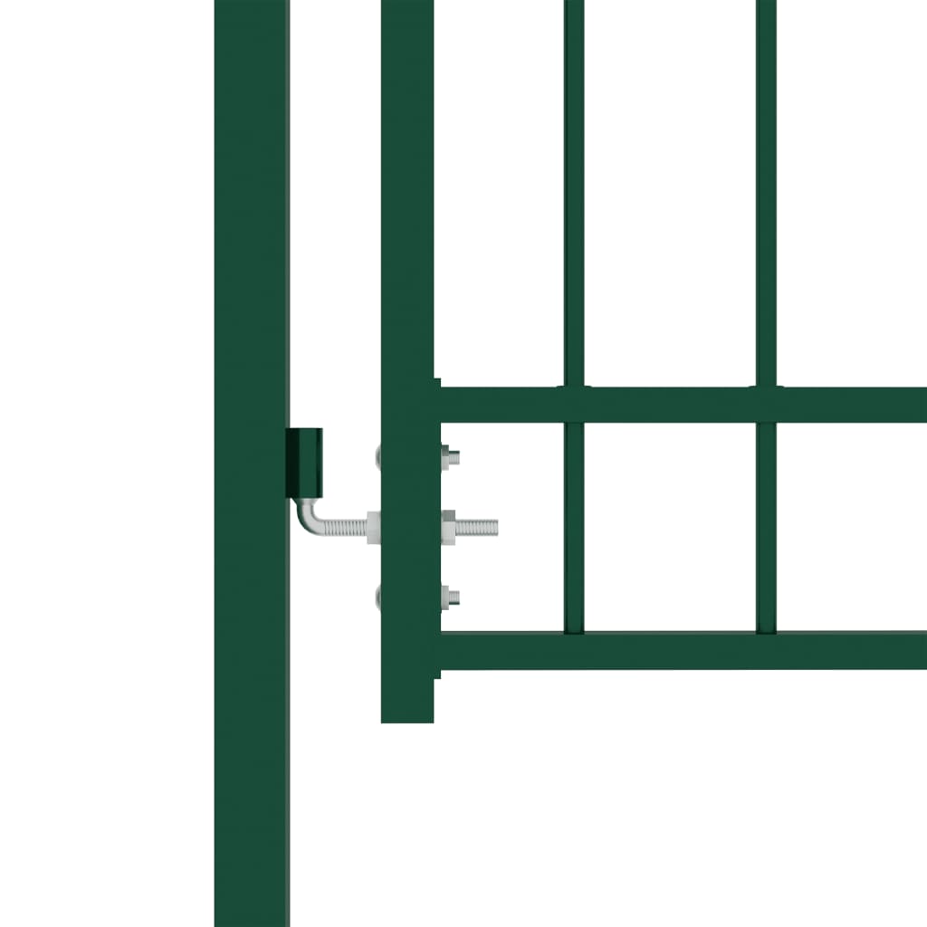 Vidaxxl portail avec pointes de lance 100x150 cm acier vert