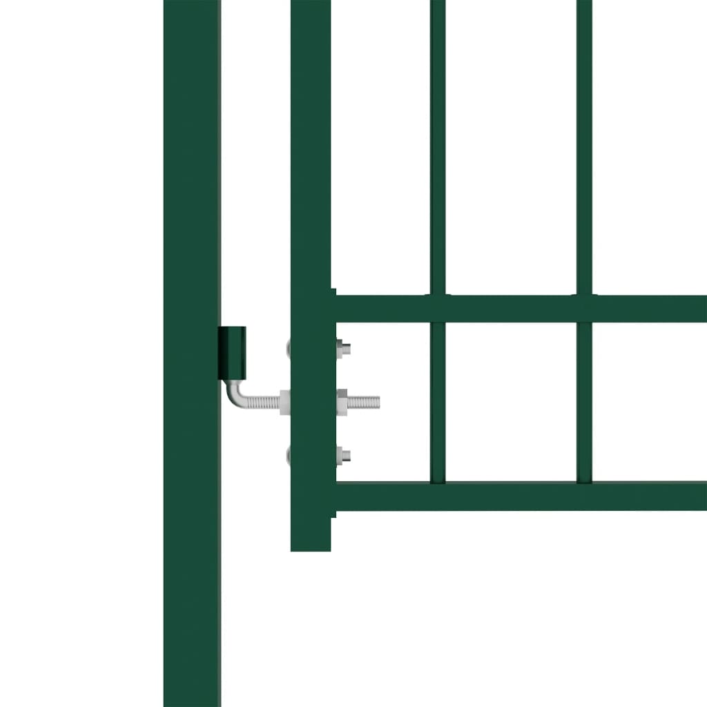 Vidaxxl portail avec pointes de lance 100x175 cm acier vert