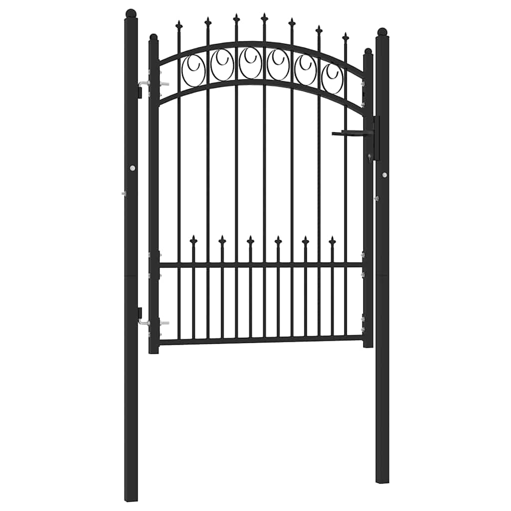 Vidaxxl portail avec pointes de lance 100x125 cm acier noir