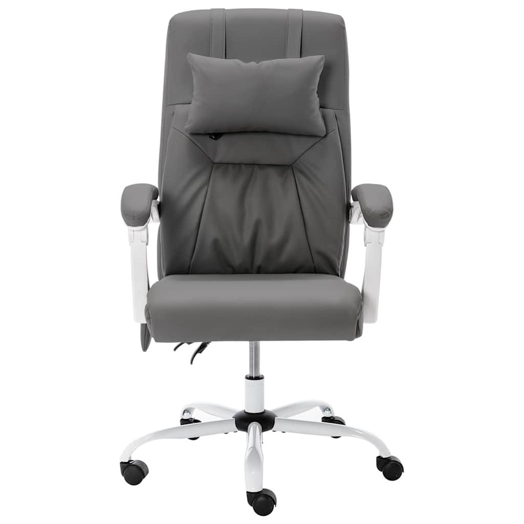 Vidaxl kantoormassagestoel kunstleer grijs