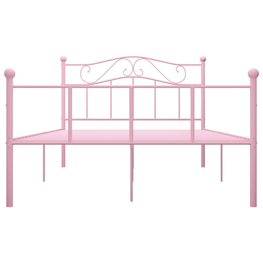 Vidaxl bedframe metaal roze 140x200 cm