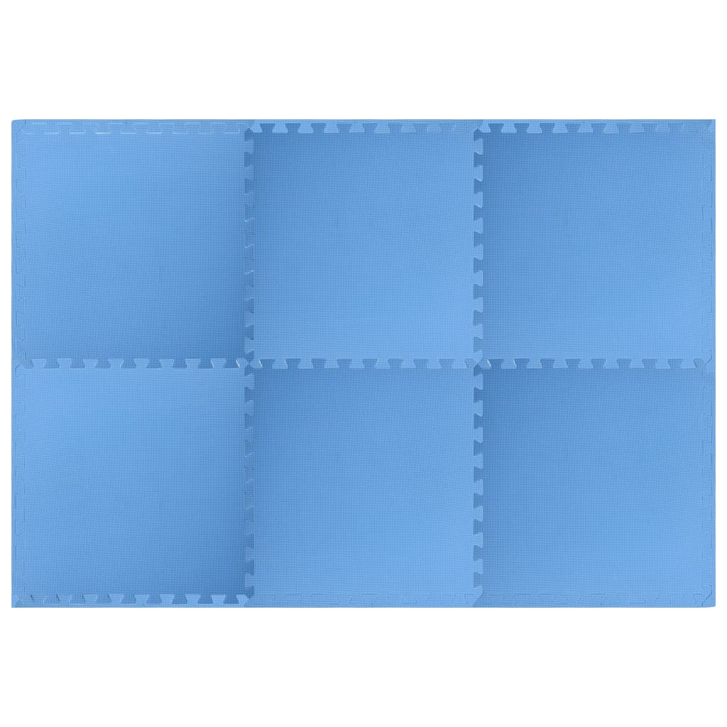 Vidaxl Floor Mats 6 st 2.16 ㎡ Eva mousse bleu