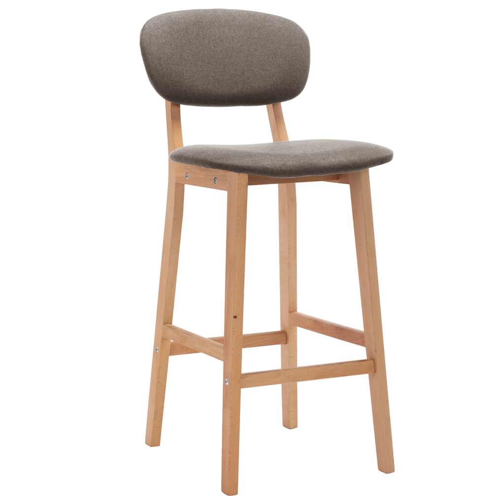 Vidaxl barkrukken 2 st stof taupe